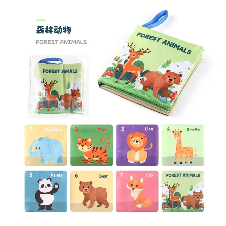 0-24 Monthes Soft Baby Cloth Books Fruits Vegetable Animals Cognitive Puzzle Infant Kids Early Learning Educational Fabric Toys