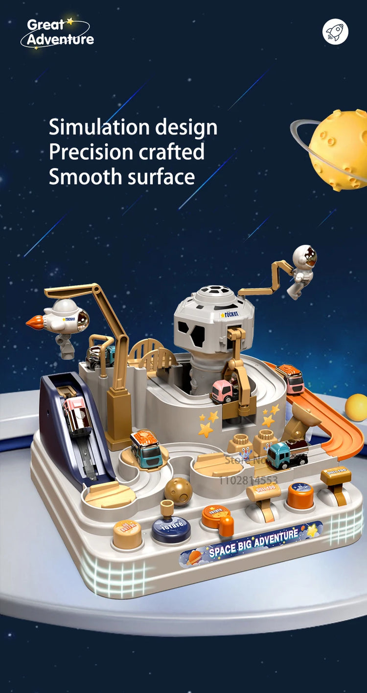 Racing Rail Car Model Space Aerospace Animals Educational Toys Children Train Track Adventure Brain Mechanical Interactive Game