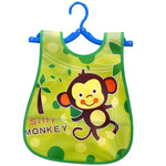 Adjustable Baby Bibs EVA Plastic Waterproof Lunch Feeding Bibs Baby Cartoon Feeding Cloth Children Baby Apron