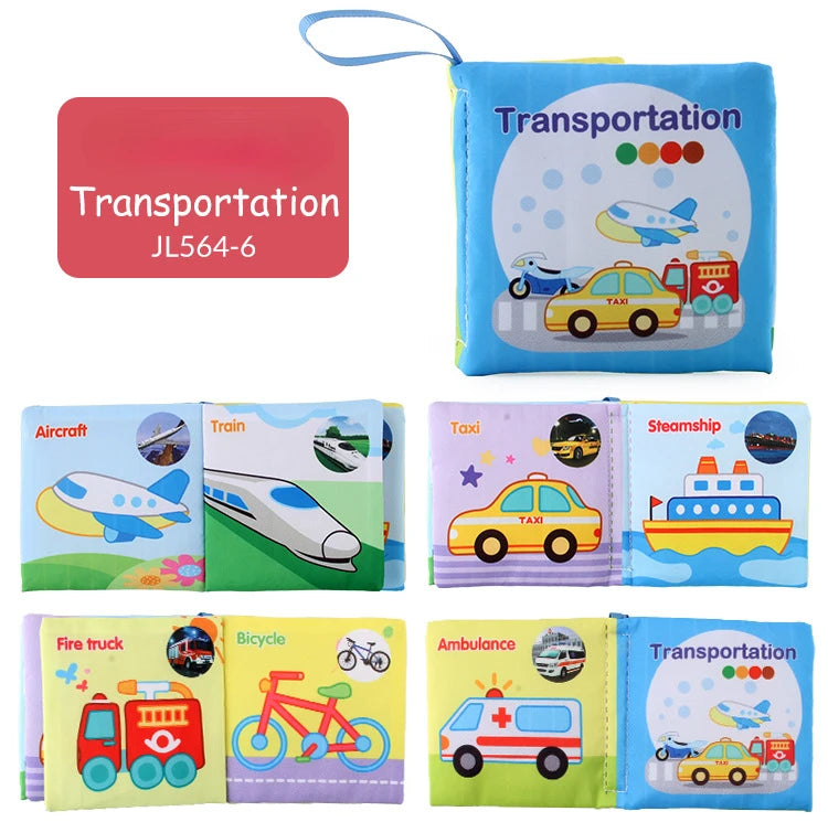 0-24 Monthes Soft Baby Cloth Books Fruits Vegetable Animals Cognitive Puzzle Infant Kids Early Learning Educational Fabric Toys