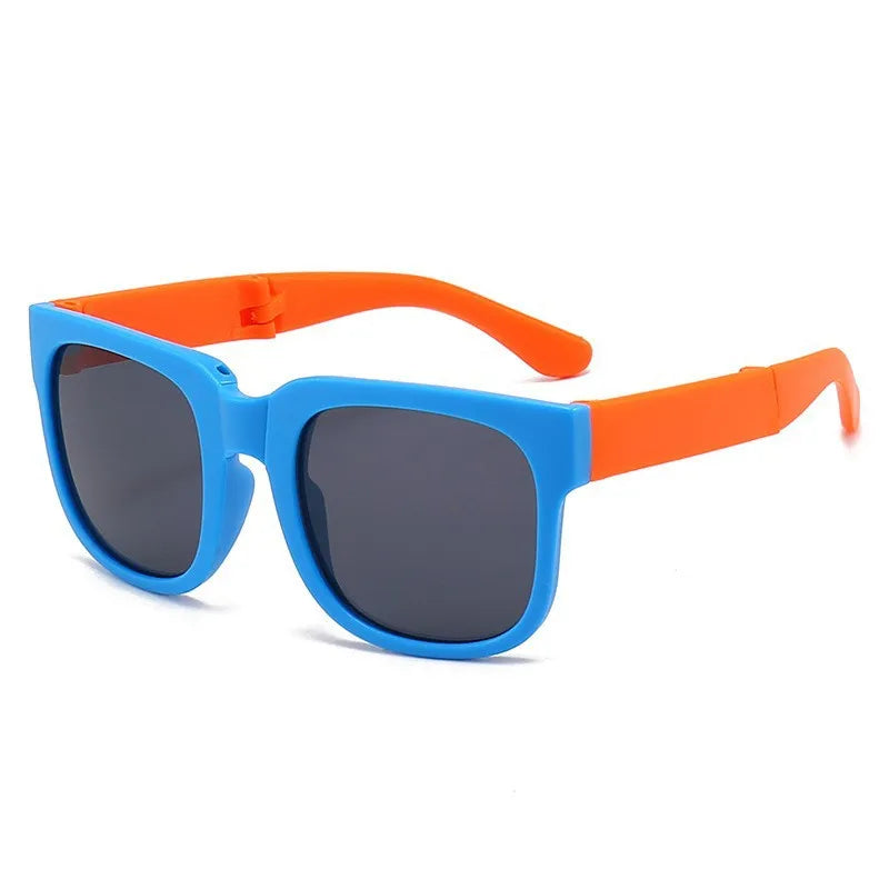 Children's glasses, foldable sunglasses, little girls' UV protection cartoon sunglasses, boys' and girls' babies' fashionable