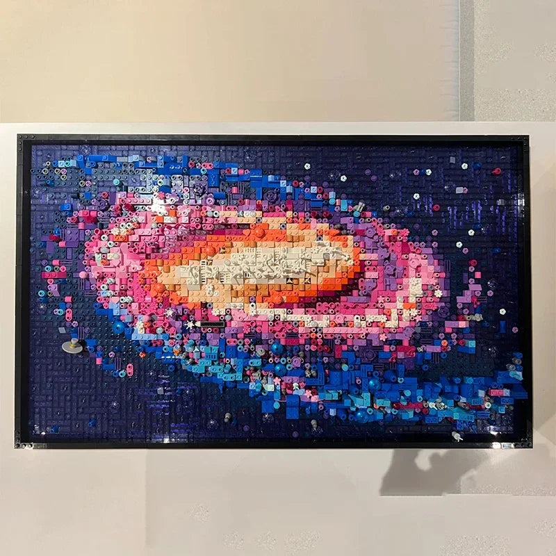 3091pcs Moc 31212 The Milky Way Galaxy 3D Art Mural Building Blocks Sets Diy Creative Decorate Bricks Toys Kids Educational Gift