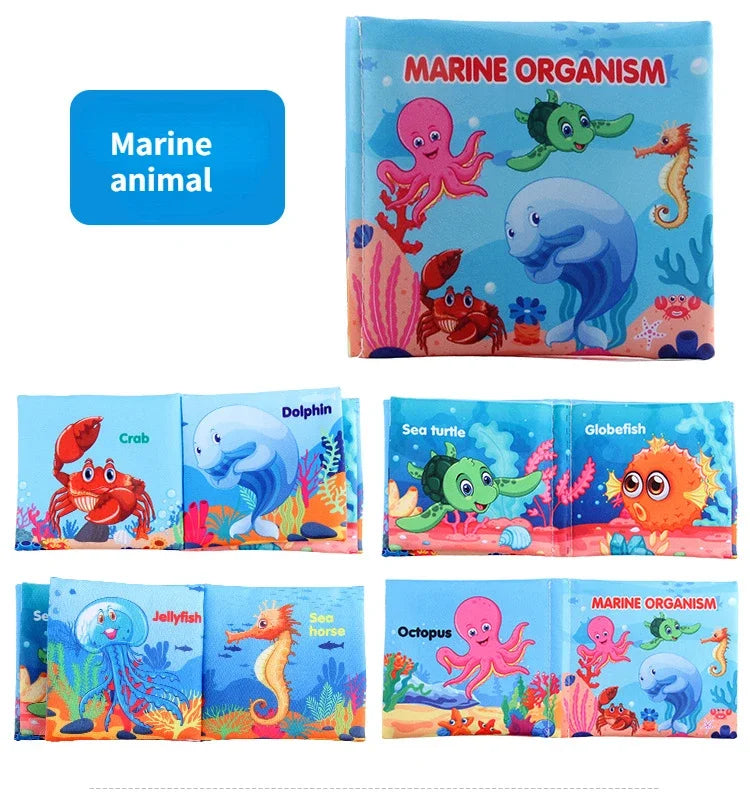 0-24 Monthes Soft Baby Cloth Books Fruits Vegetable Animals Cognitive Puzzle Infant Kids Early Learning Educational Fabric Toys