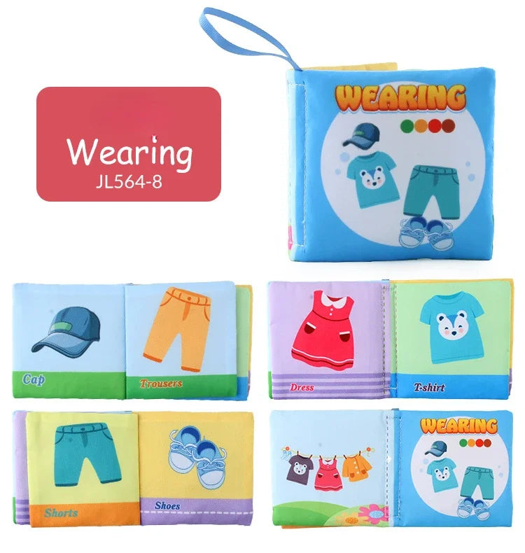 0-24 Monthes Soft Baby Cloth Books Fruits Vegetable Animals Cognitive Puzzle Infant Kids Early Learning Educational Fabric Toys