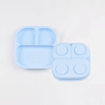 Food Grade Silicone Dining Plate Children 3-Grids Dishes Eating Training Tableware Feeding Tray With Sucker Anti-Drop Baby Stuff