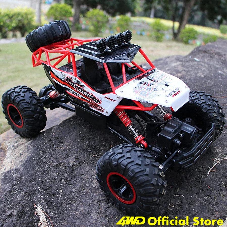 4WD RC Car Off Road 4x4 Remote Control Cars Radio Buggy Truck Racing Drift with Led Lights Toys Gift for Boys Girls Children Kid