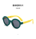Children's glasses, foldable sunglasses, little girls' UV protection cartoon sunglasses, boys' and girls' babies' fashionable