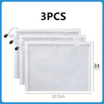 3pcs Toy storage bag 1pc building block puzzle sub-package bag children small particle zipper transparent finishing storage box