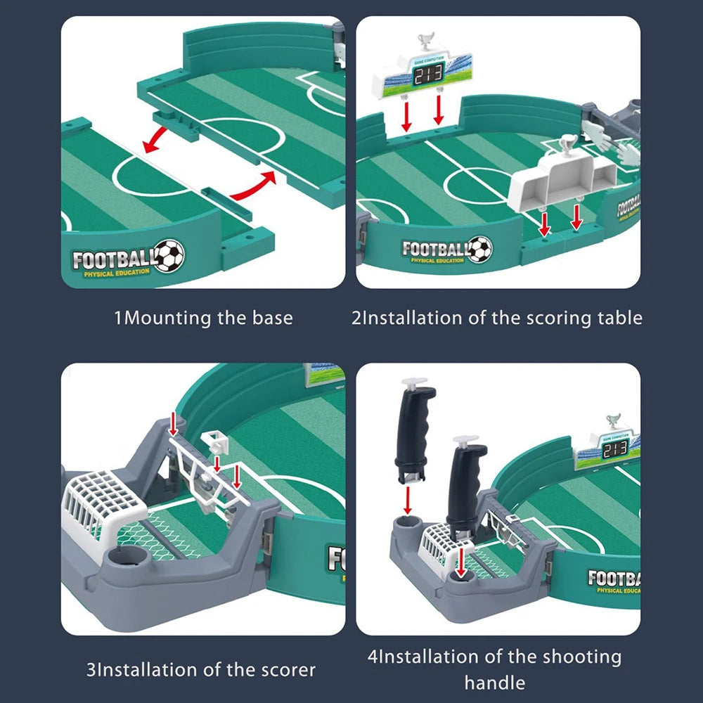miYou Desktop Toy Sports Games Football Table with 6 Football Desktop Interactive Soccer Games Toy for Kids Adult Christmas Gift