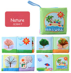 0-24 Monthes Soft Baby Cloth Books Fruits Vegetable Animals Cognitive Puzzle Infant Kids Early Learning Educational Fabric Toys