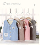 Kids Clothes Waistcoat Children's Vest  Boy Girl Thicken Velvet lining Keep Warm Jackets Vest Children's Clothing  Autumn Winter