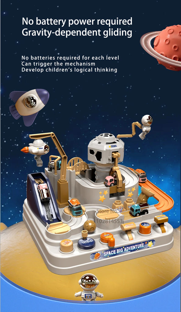 Racing Rail Car Model Space Aerospace Animals Educational Toys Children Train Track Adventure Brain Mechanical Interactive Game