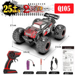 JJRC Q105 1:18 Remote Control Car 25KM/h With Led Lights 2.4G Inductor RC Off-Road Cars High Speed Brushless Motor Children Toys