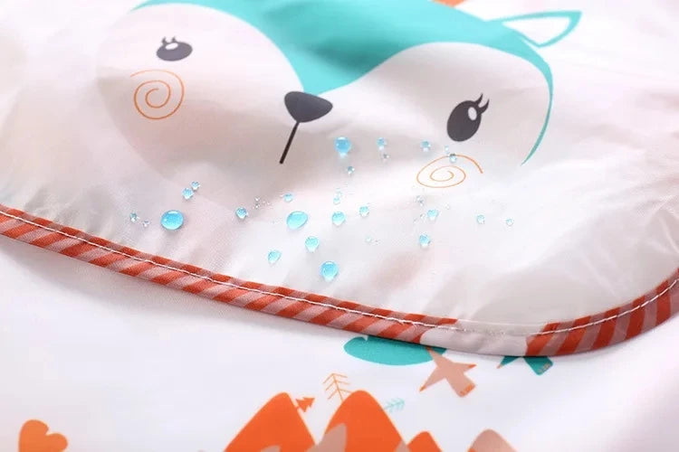 1pcs Baby Long Sleeve Scarf Waterproof Toddler Art Smock Feeding Bib Apron Pocket Infant Boys Girls Burp Cloth Banana Bibs