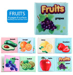 0-24 Monthes Soft Baby Cloth Books Fruits Vegetable Animals Cognitive Puzzle Infant Kids Early Learning Educational Fabric Toys