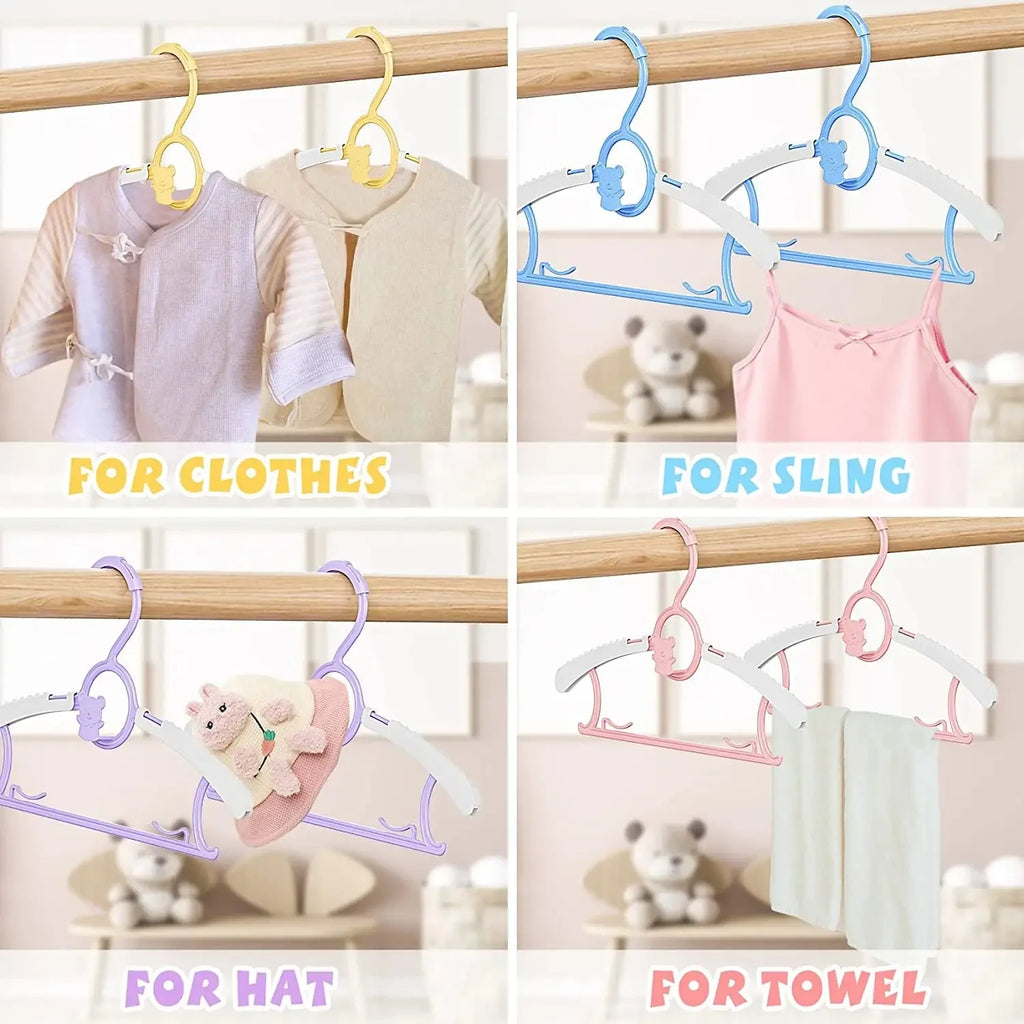 Non-slip Baby Clothes Hanger Adjustable Storage Hangers Cute Kids Clothes Organizer Closet Children Baby Coats Rack