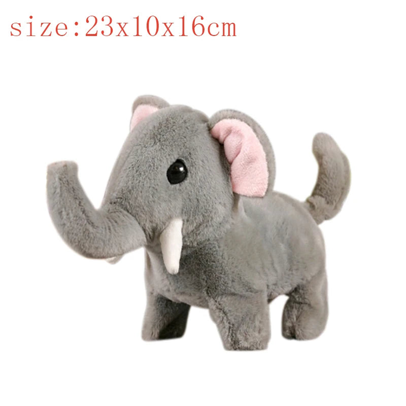 Simulation Electric Sheep Plush Toy Simulation Elephant Soft Stuffed Doll Goat Shake Head Automatic Moving Pet Gift for Kids