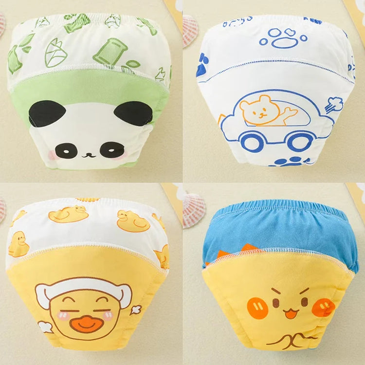 4PCS Baby Waterproof Diapers Pee Shorts Underwears Reusable Soft Ecological Cotton Toddler Potty Training Pants For Boys Girls