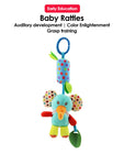 1pcs Baby Rattles Mobiles Cartoon Animal Bell Toy Newborn Baby Rattle Hanging Plush Lovely 0-24 Months Teether Toys Gift