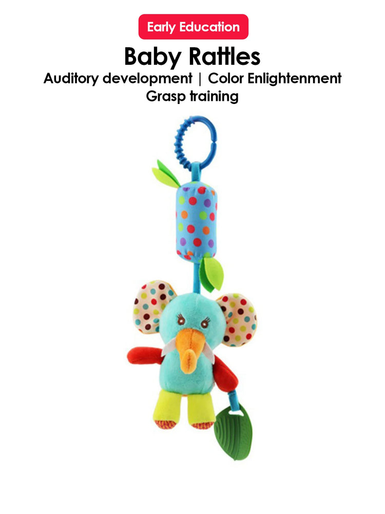 1pcs Baby Rattles Mobiles Cartoon Animal Bell Toy Newborn Baby Rattle Hanging Plush Lovely 0-24 Months Teether Toys Gift