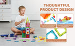 Magnetic Building Tiles – 121 Piece STEM Construction Set for Kids